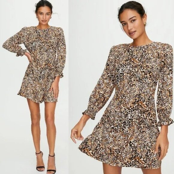 Aritzia Wilfred Baroque Dress In Giselle/Bison Size 2 - Picture 1 of 9